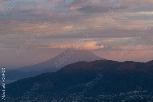 sunset over the mountains