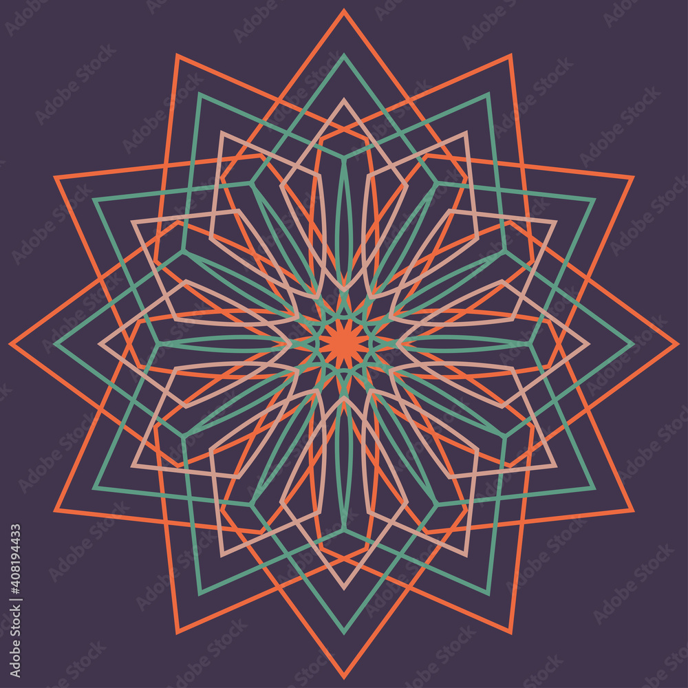 An abstract retro star shape background image.