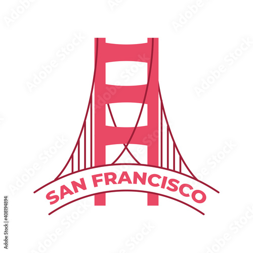 san francisco city stamp vector design