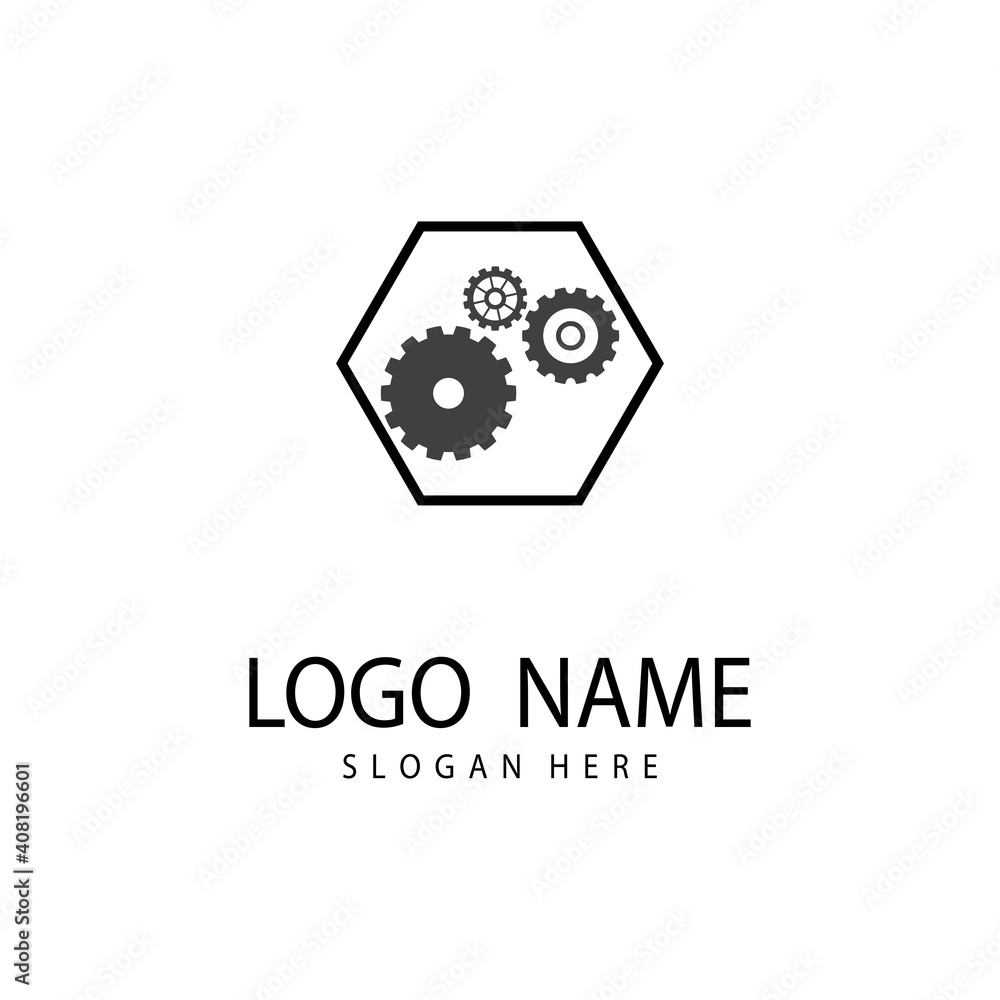 Gear Logo Template vector icon illustration design Gear Logo Template vector icon illustration design