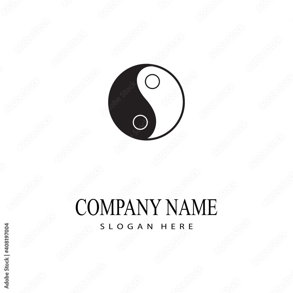 Yin Yang Simbol Flat Design Yin Yang Simbol Flat Design