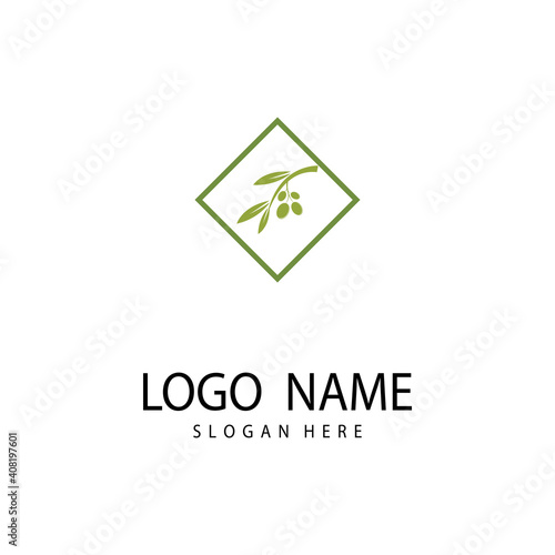 Olive logo template vector icon illustration design