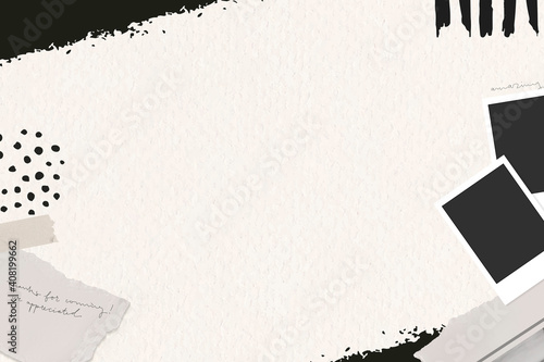 Ripped paper framed black background vector