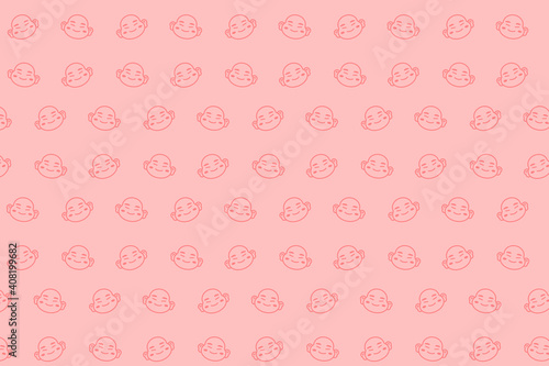 Chinese laughing Buddha wallpaper vector