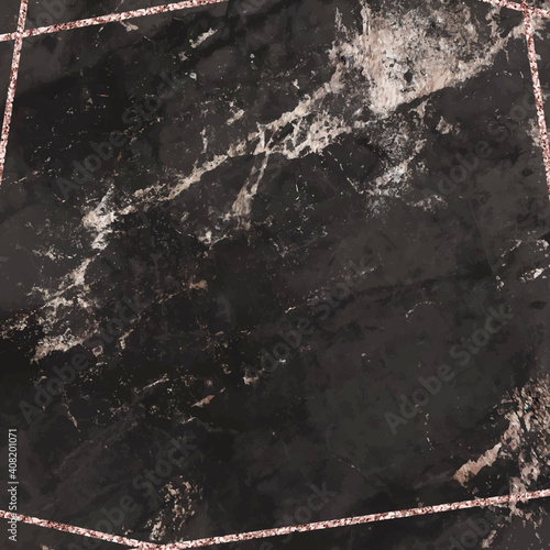 Blank black marble textured background vector