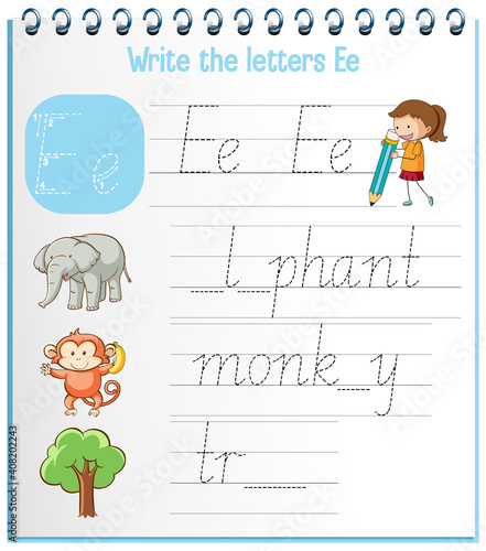 English alphabet tracing worksheets