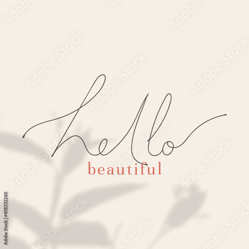 Minimal handwritten typography style vector
