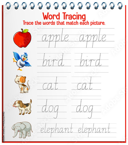 English alphabet tracing worksheets