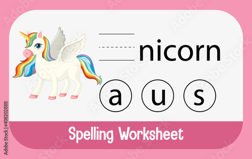 Find missing letter with unicorn