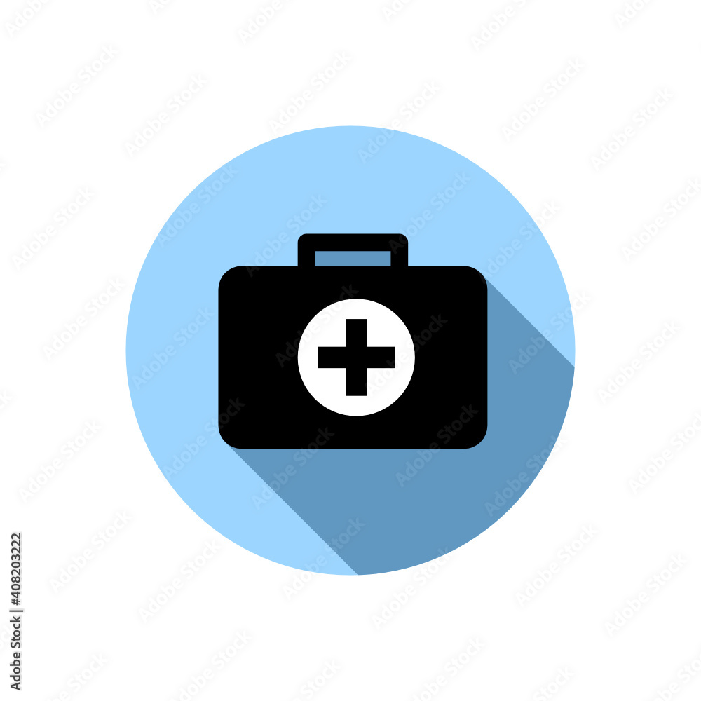 Medicine first aid circle icon on white background. Medicine first aid circle icon on white background.
