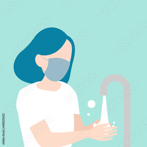 Covid-19 awareness design element vector