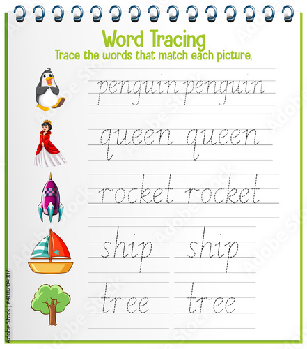 English alphabet tracing worksheets