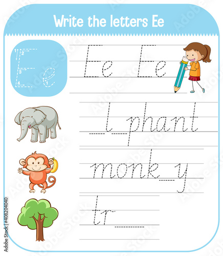 English alphabet tracing worksheets