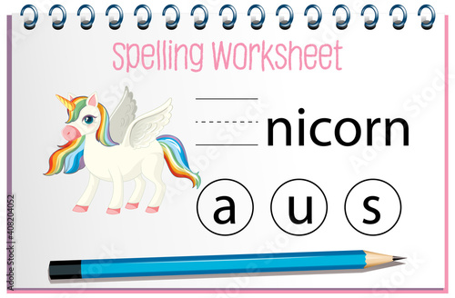 Find missing letter with unicorn