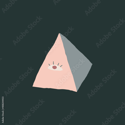 Eye of providence logo vector magic witchcraft illustration hand drawn