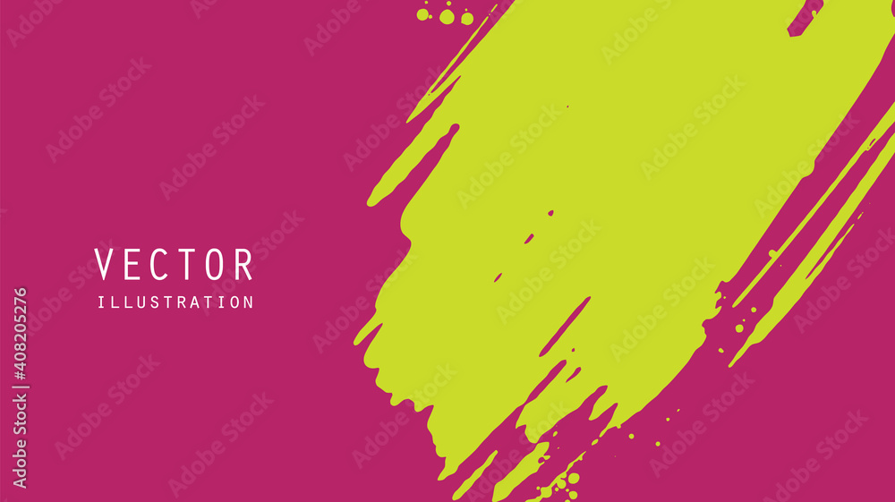 Fototapeta premium Abstract ink brush banners with grunge effect