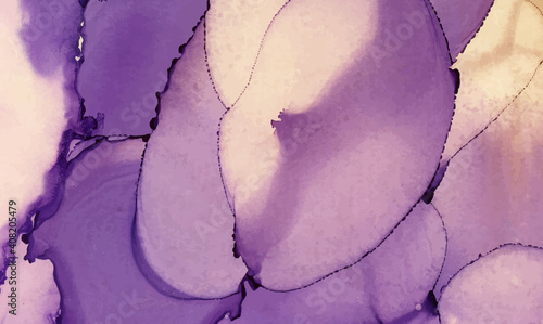 Alcohol ink vector texture banner. Fluid ink abstract background.