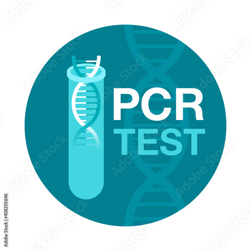 PCR or DNA testi icon - polymerase chain reaction