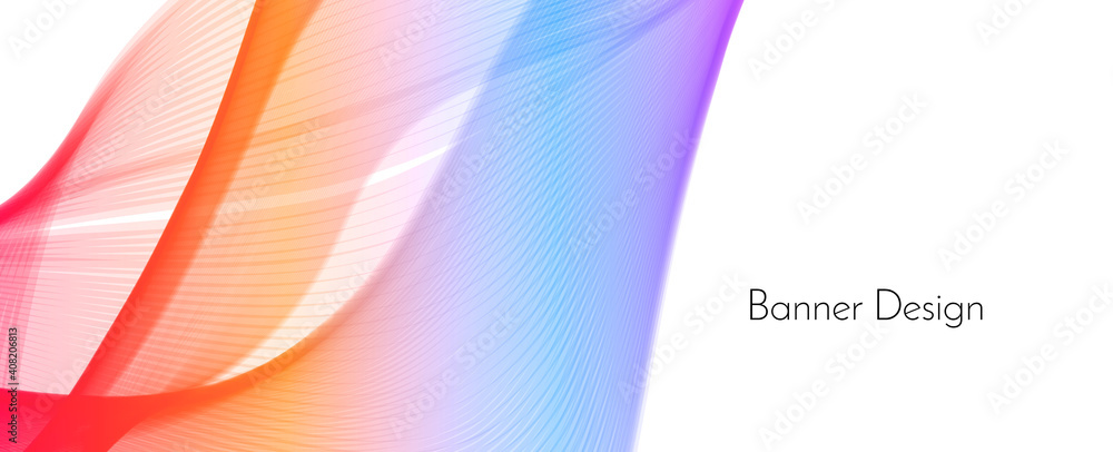 Fototapeta premium Abstract elegant decorative modern wave design banner background