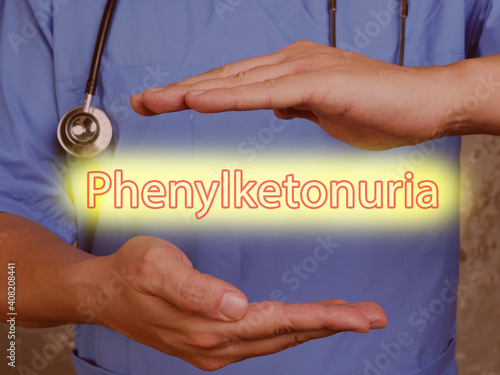 Health care concept about Phenylketonuria with sign on the sheet. photo