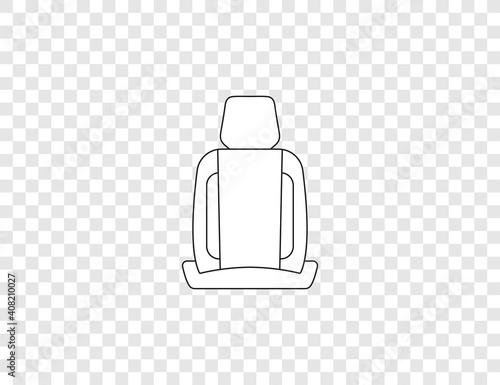Car seat, safety icon. Vector illustration, flat design.