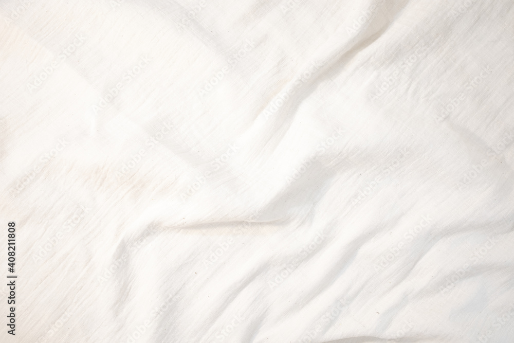 Fabric backdrop White linen canvas crumpled natural cotton fabric Natural handmade linen top view background Organic Eco textiles White Fabric texture Fabric backdrop White linen canvas crumpled natural cotton fabric Natural handmade linen top view background Organic Eco textiles White Fabric texture