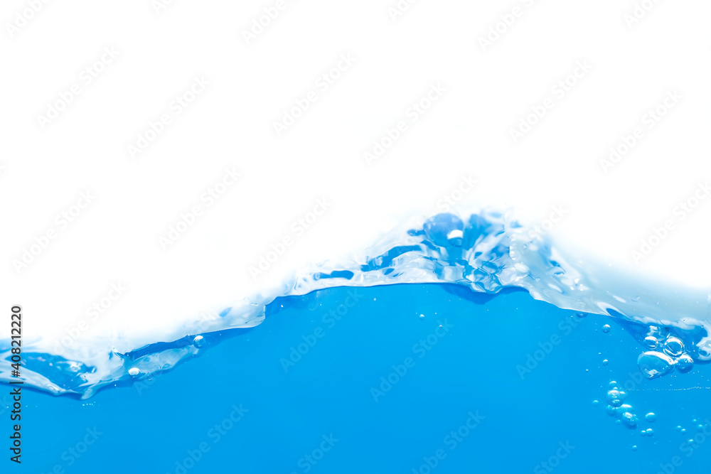Abstract water wave and water droplets splash Abstract water wave and water droplets splash