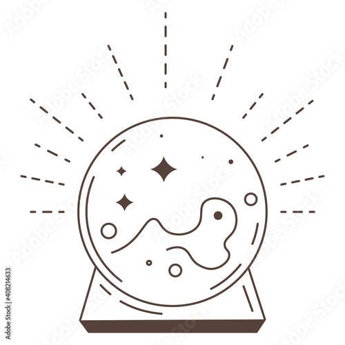 Magic ball telling and predicting future bauble