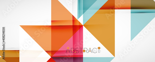 Geometric abstract background. Techno color triangle shapes. Vector illustration for covers  banners  flyers and posters and other designs