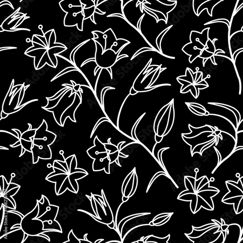 A seamless pattern with the colors of bells. Vector illustration.