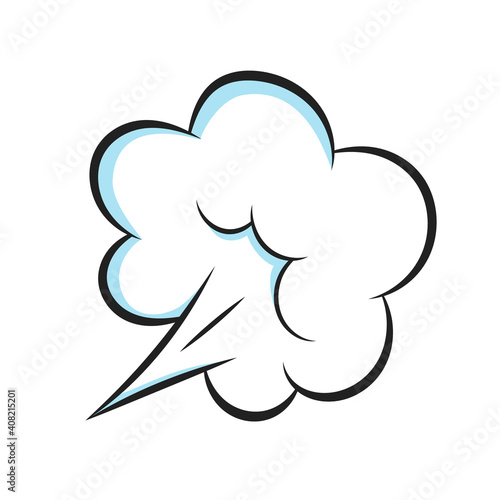 Smelling pop art comic book cartoon fart cloud flat style design vector illustration. Bad stink or toxic aroma cartoon smoke cloud isolated on white background.