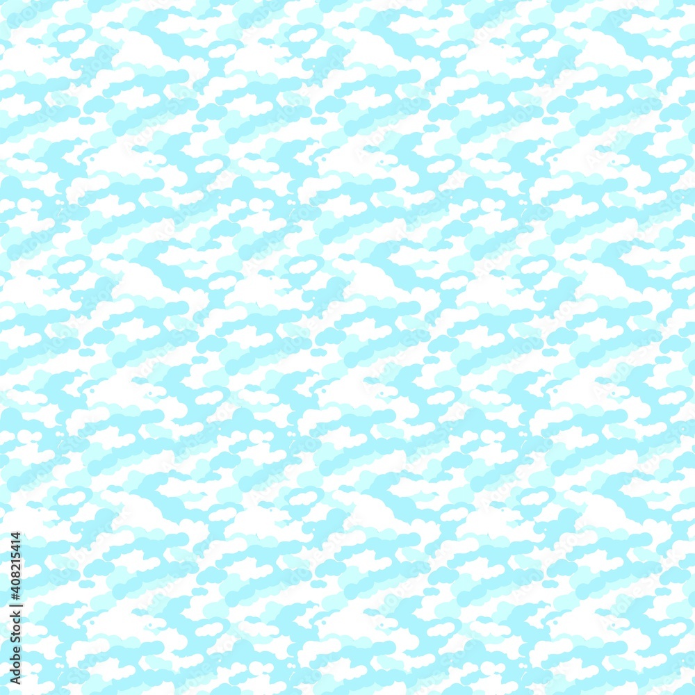 Obraz premium Seamless pattern. The clouds are blue and white. Abstract background. Spots.
