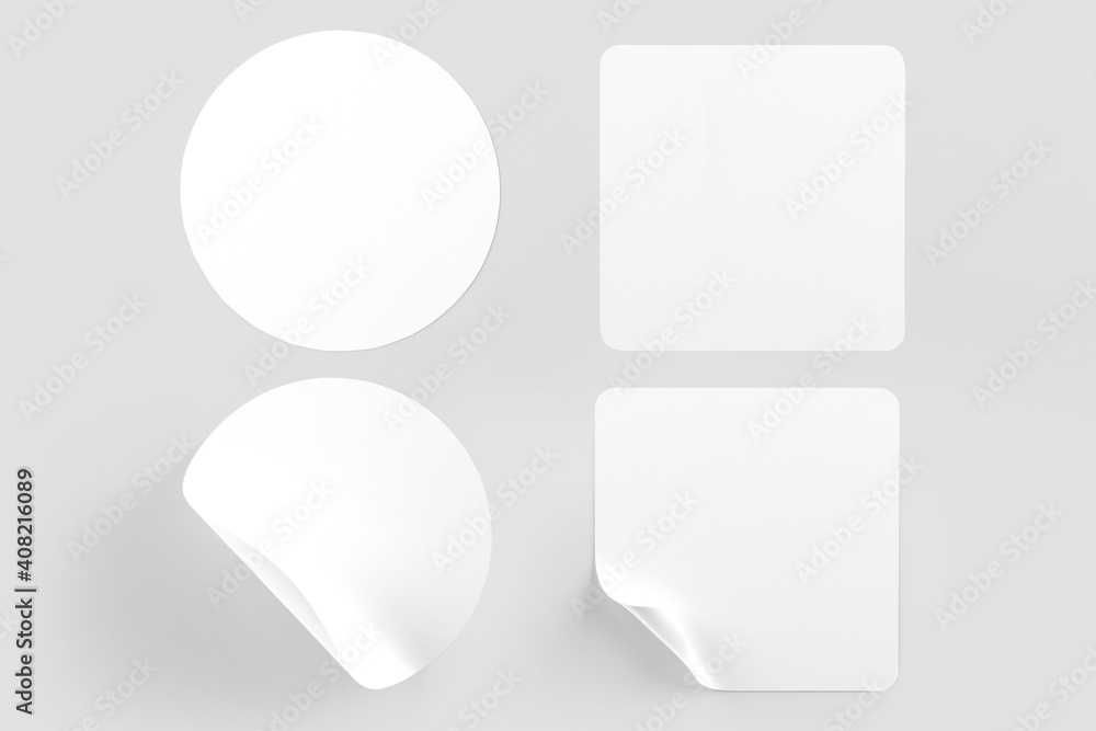 Sticker mockup - 3d rendering