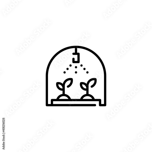 Vector Farm Greenhouse Irrigation Icon