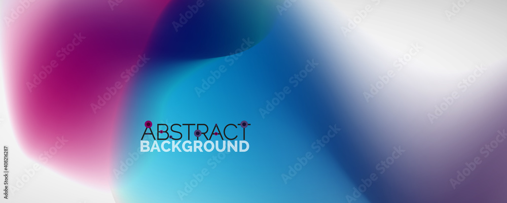 Naklejka premium Fluid color gradient abstract background, trendy colorful wallpaper. Vector illustration for placards, brochures, posters, banners and covers