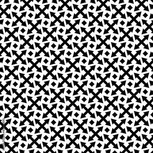 Abstract seamless pattern of crosses. Modern stylish texture