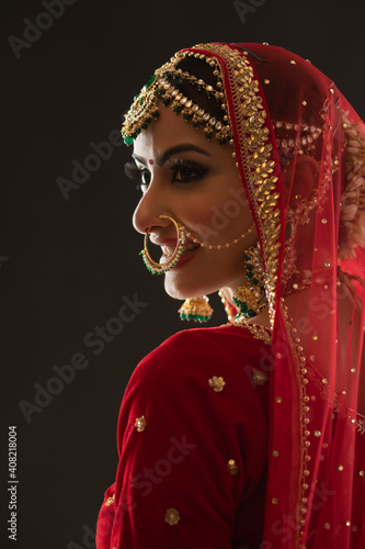 Portrait of an Indian Bride	 photo