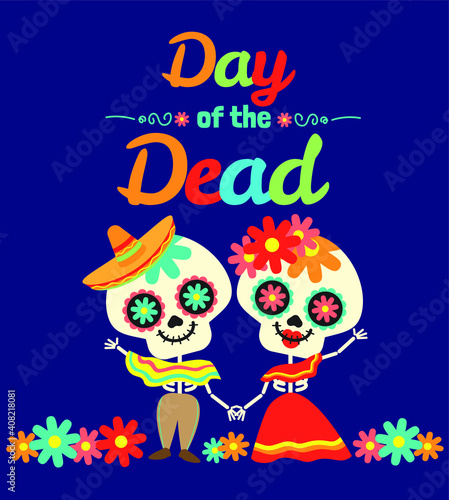 Halloween Day of the Dead Holiday Cute Skull Mexican Icon Greeting Card