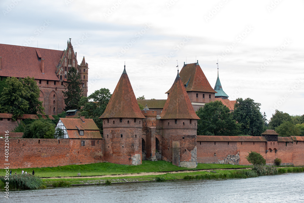Malbork Castle, formerly Marienburg Castle, the seat of the Grand Master of the Teutonic Knights, Malbork, Poland Malbork Castle, formerly Marienburg Castle, the seat of the Grand Master of the Teutonic Knights, Malbork, Poland