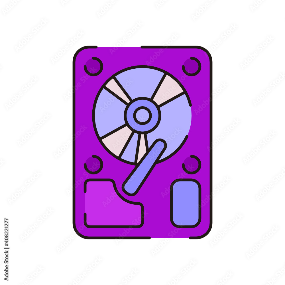 Computer Hardware Line Icons. Vector Illustration Computer Hardware Line Icons. Vector Illustration