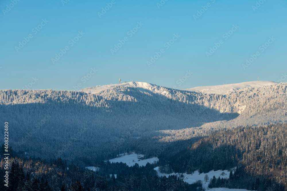 Fototapeta premium Der 1277m hohe Feldberg im Schwarzwald