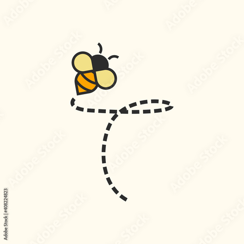 Initial Flying Bee © Snaidjer