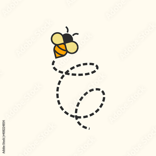 Initial Flying Bee
