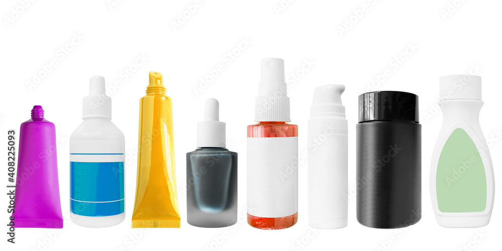 Cosmetics jars isolated Cosmetics jars isolated