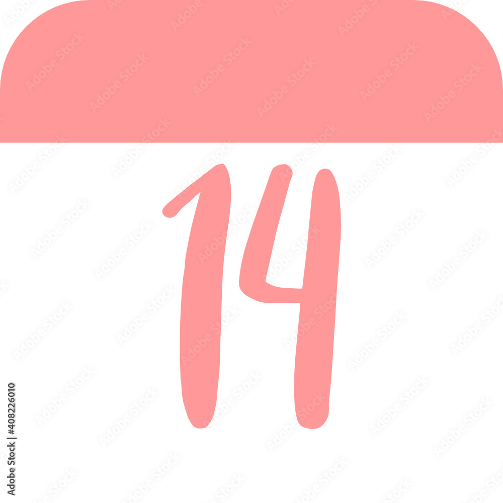 Obraz premium Valentine Calendar Date