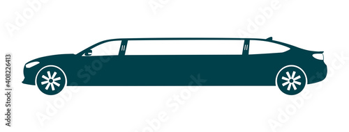 limousine car icon on white background isolated. Vector illustration.