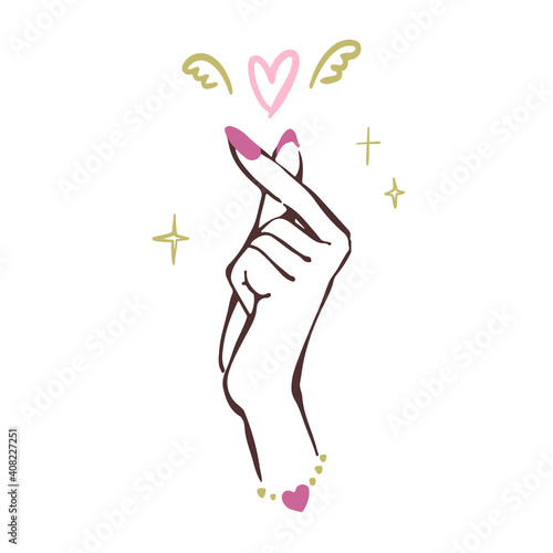 おしゃれかわいいハンドサイン 　LOVE