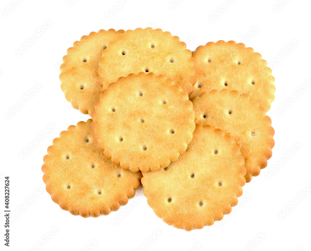 Crispy cracker isolated on white background Crispy cracker isolated on white background
