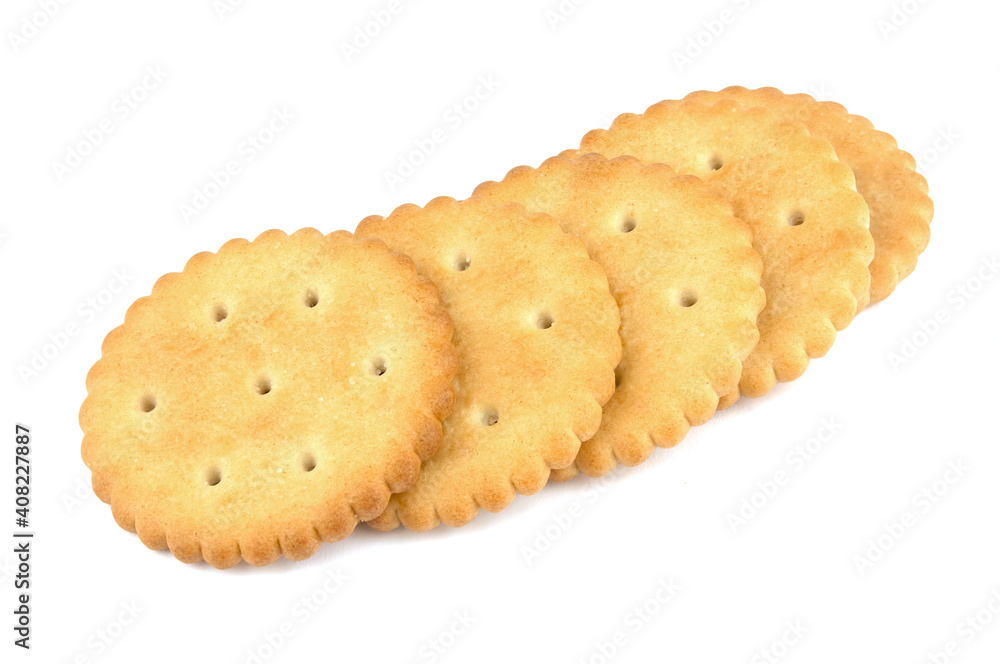 Crispy cracker isolated on white background Crispy cracker isolated on white background