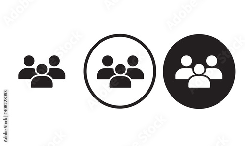 
People icon  black outline for web site design 
and mobile dark mode apps 
Vector illustration on a white background